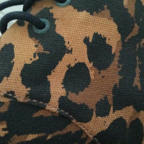 Leopard Print Flat Ankle Boots in Canvas - EU37 - Picture 3 of 6